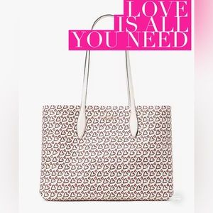 Kate Spade All Day Fancy Hearts Large Tote + extra pouch && KS dust bag 💖